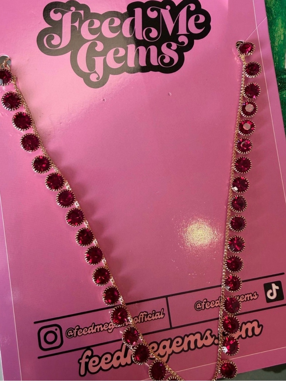 Feed Me Gems Burgundy Baby Heirloom Necklace NWT Sold Out $54.25
